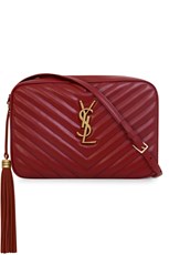 Saint Laurent LOU QUILTED CAMERA BAG | OPYUM RED/GOLD